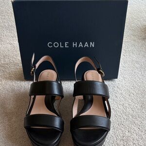 Cole Haan Women's Black Leather Sandals